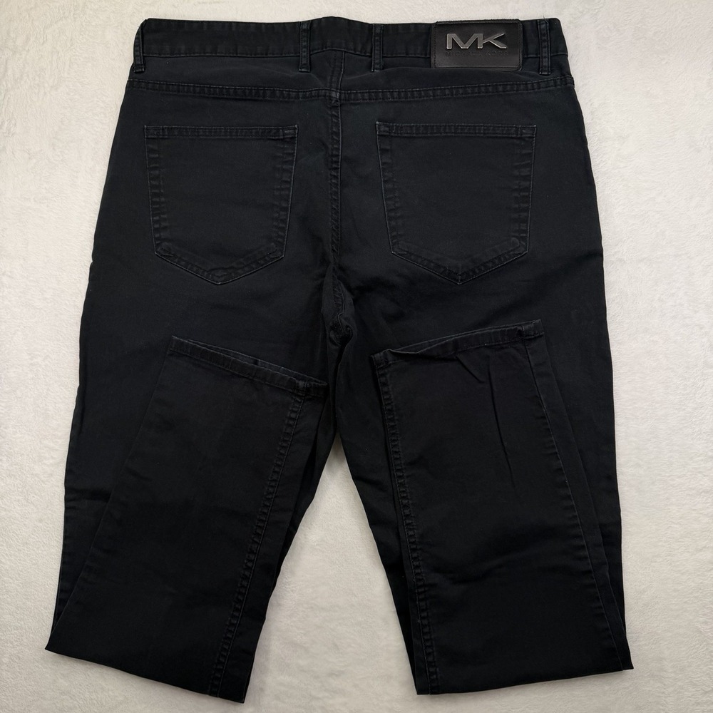 Michael Kors Mens Black Parker Slim Fit Jeans Size 34x30 Black Jeans Slim Fit